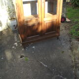 Solid walnut bookcase late 19th early 20th