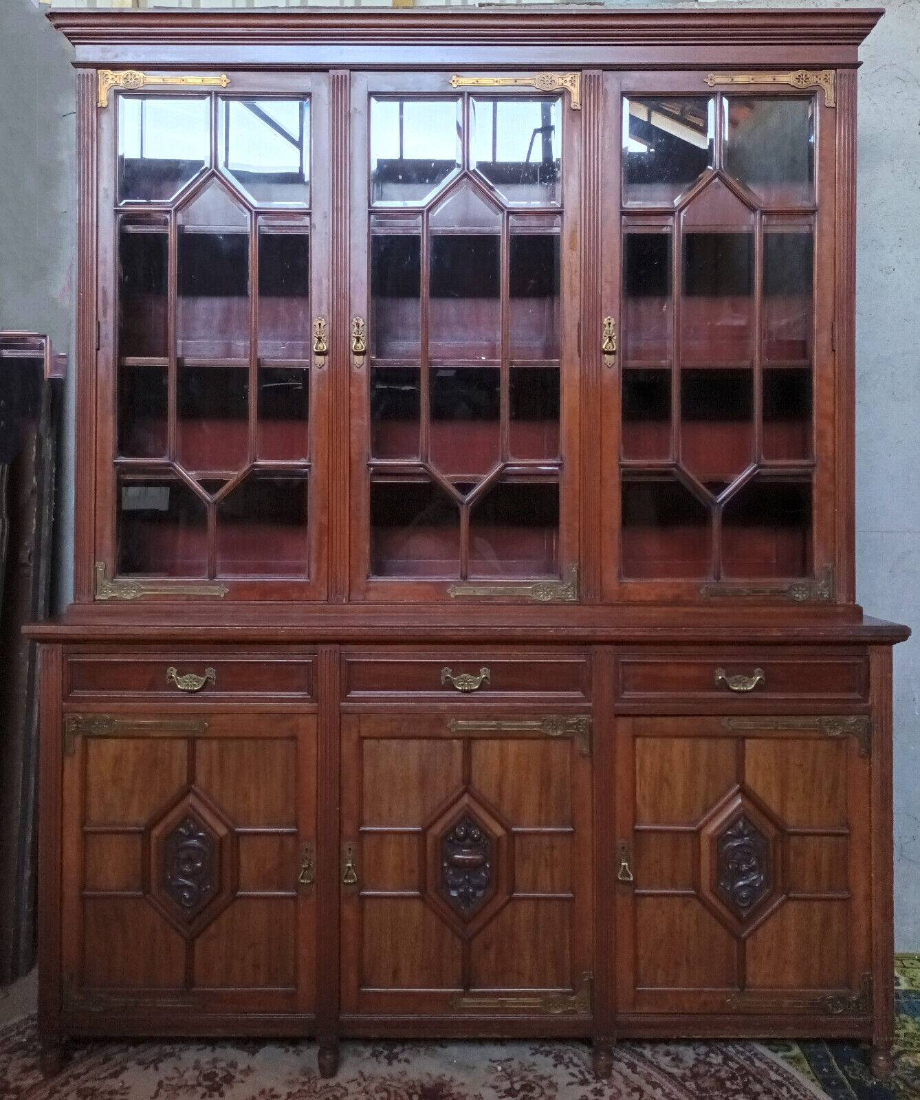 Bibliothèque anglaise Maple & Co 19ème en acajou