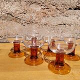 Suite of 6 water glasses 70s