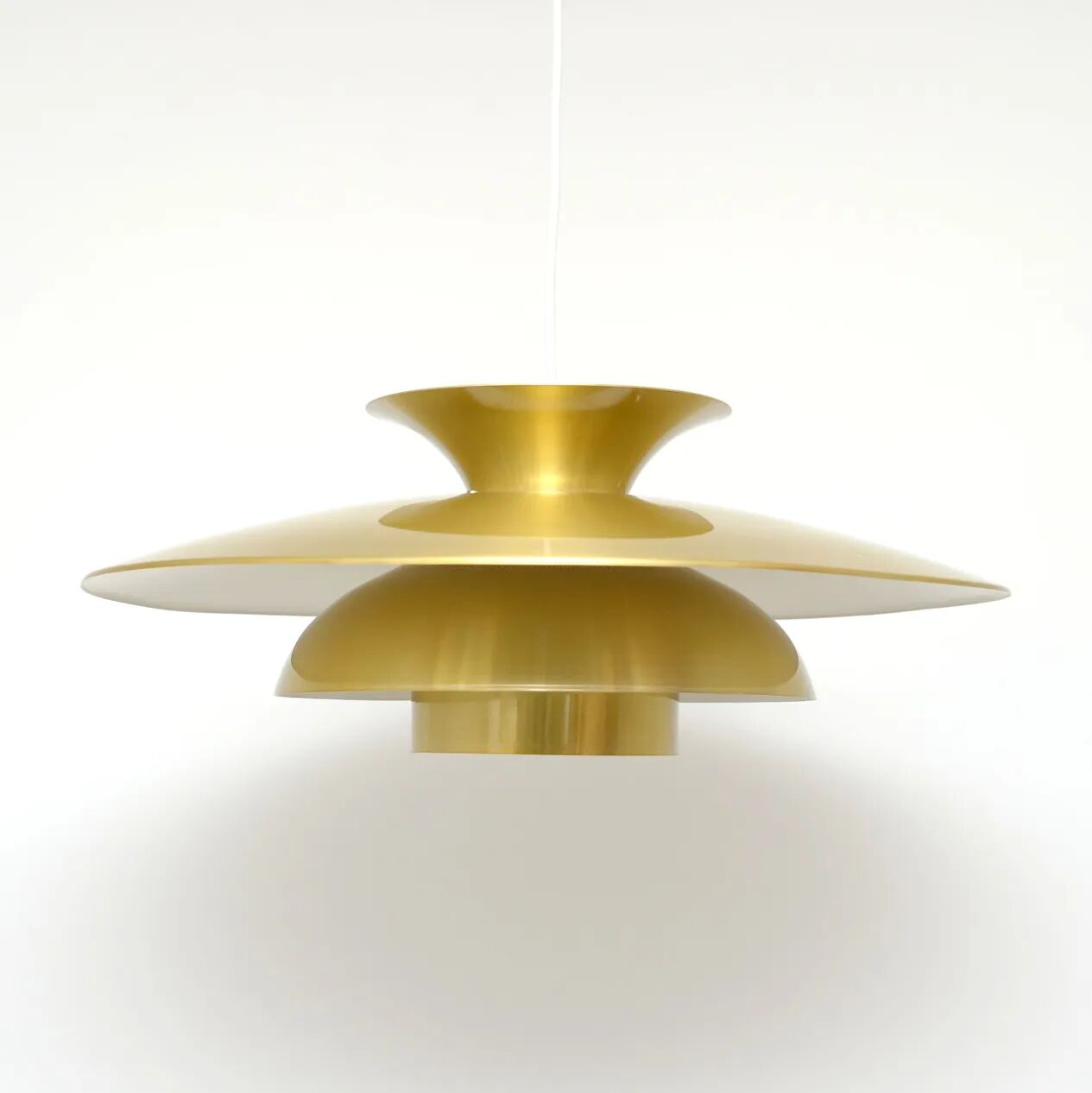 Large gold lamp, Denmark 1970s