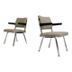 Gray upholstered designer armchair attributed to Gispen, 1960s