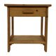 Vintage pinewood bedside table compact design 70's