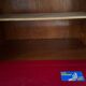 60/70 varnished wooden secretary cabinet