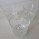 3 high-quality crystal whisky glasses