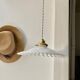 White opaline hanging lamp
