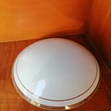 ROUND CEILING LAMP WOOD AND GLASS