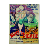 Original movie poster 1959 nights of pigalle 120x160 cm vintage