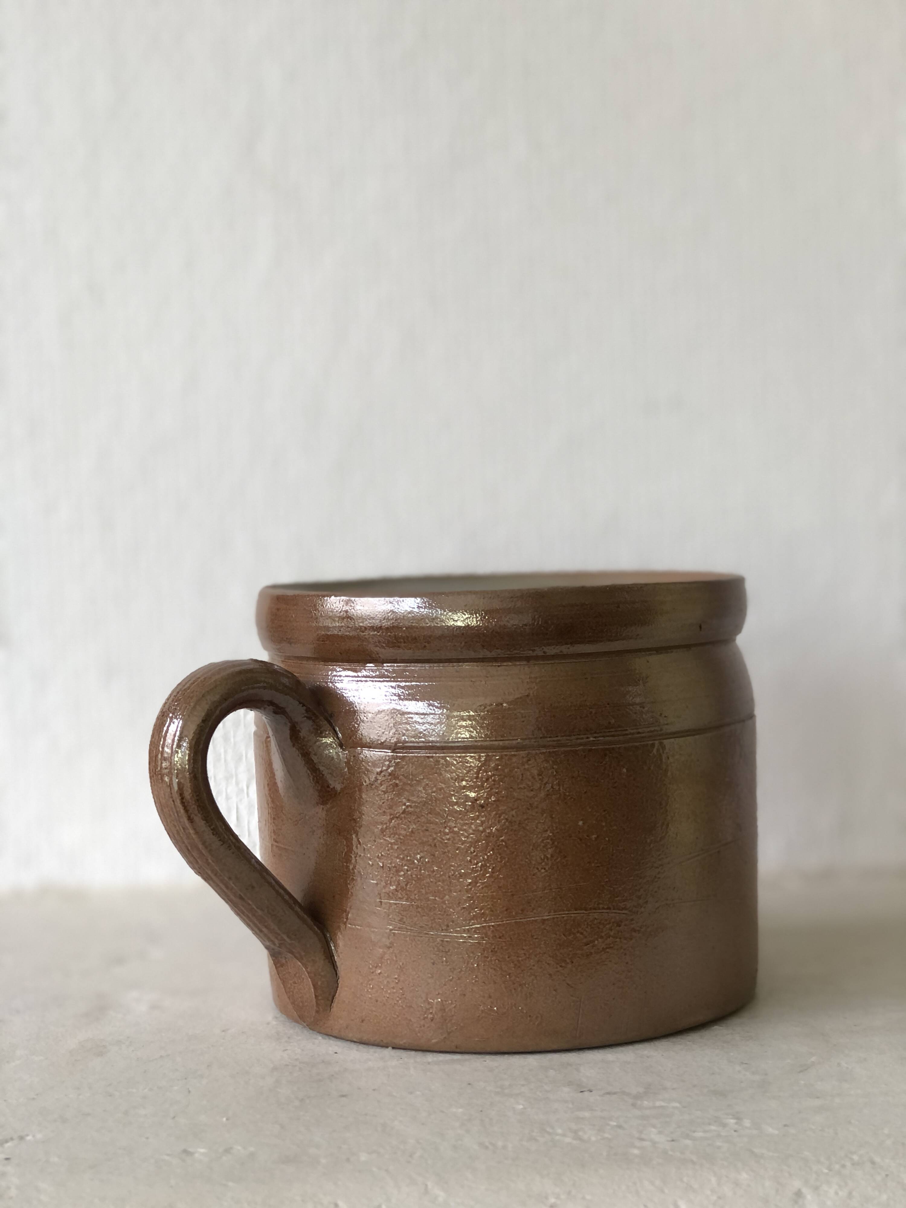 Large glazed stoneware mug