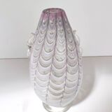 Lilac and Transparent Murano Glass Vase by Alberto Donà, Italy
