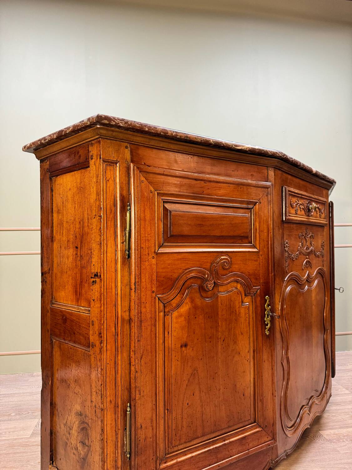 Buffet With Cut Sides In Cherry Wood From Louis XV XVIII Eme Century