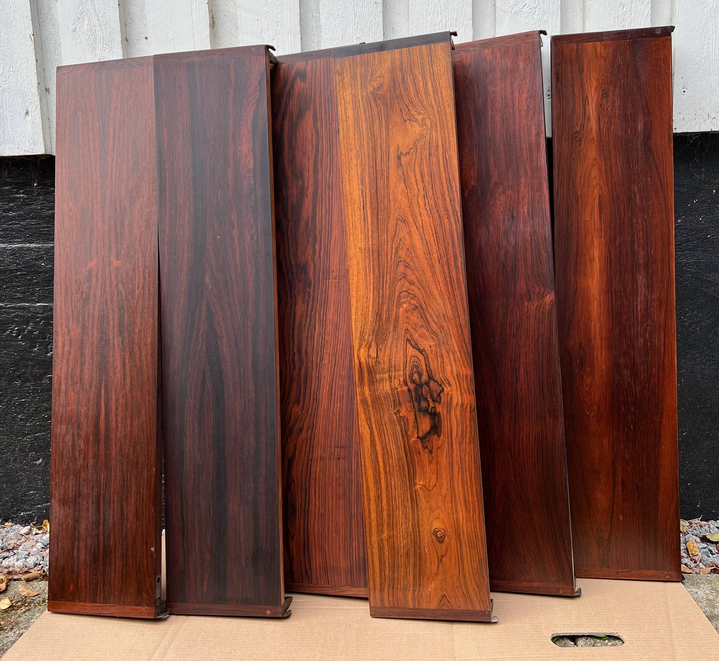 Kai Kristiansen Rosewood Shelves For Feldballes, Set Of 6
