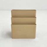 Cream magazine rack by Giotto Stoppino for Kartell, 1970