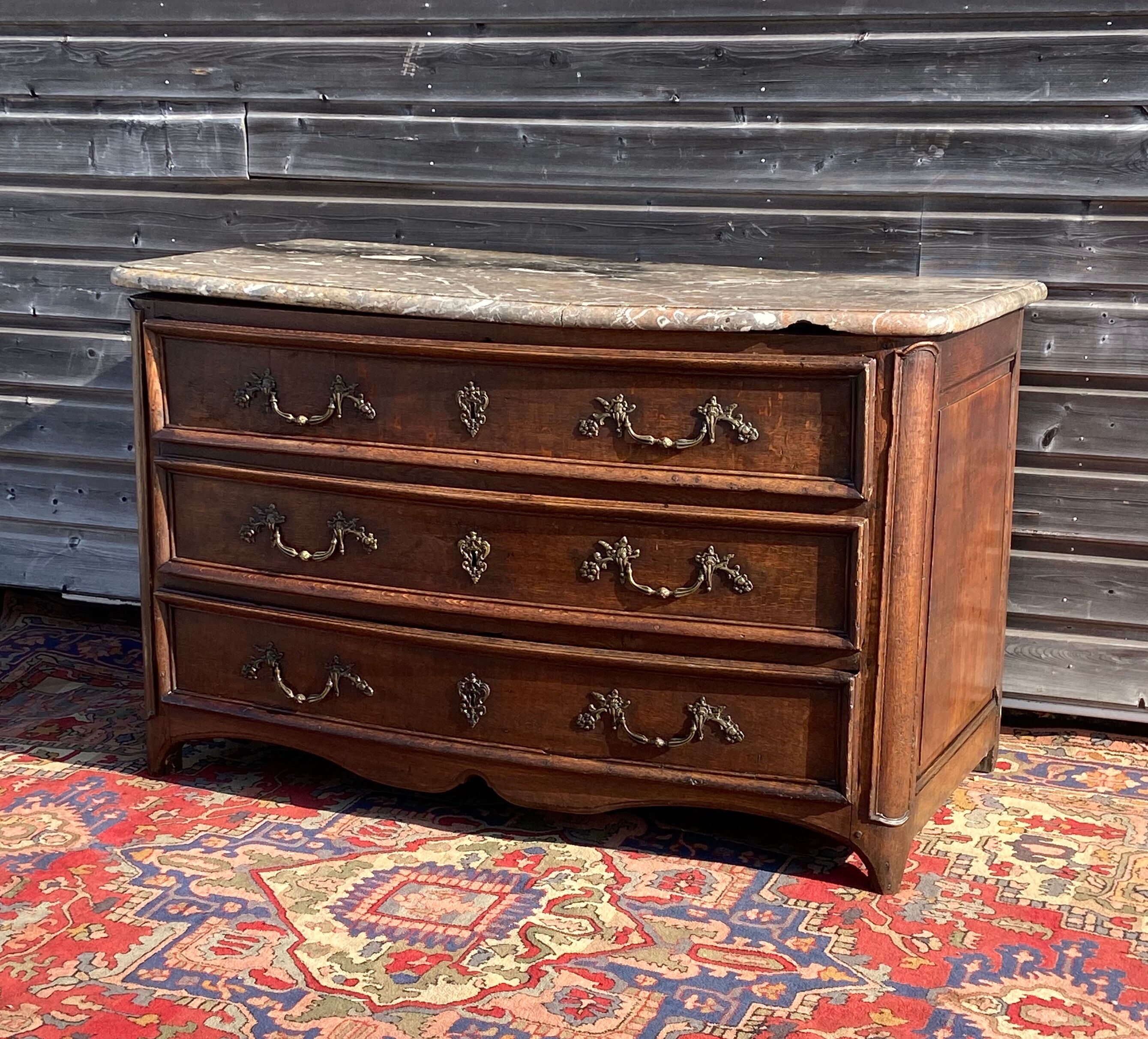 Louis XIV Period Commodity In Oak 17th Century