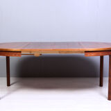 Round walnut dining table by Troeds, Sweden, 1960