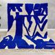 Blue Moroccan rug, living room rug 250/150cm
