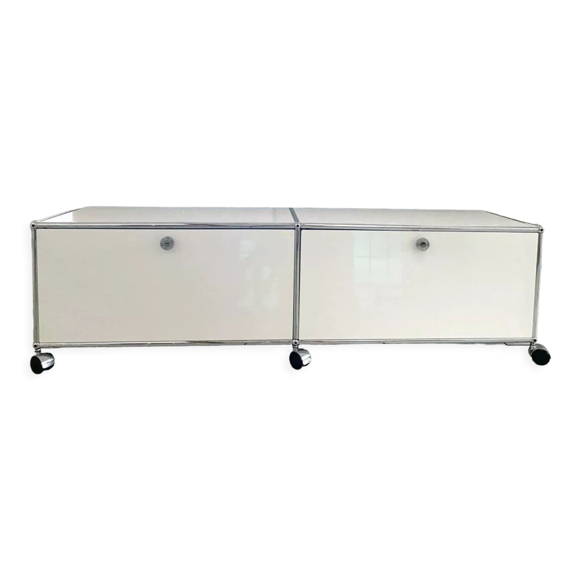 White USM two-box cabinet