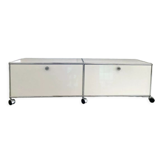 White USM two-box cabinet