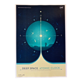 Lithographic printing deep space atomic clock blue