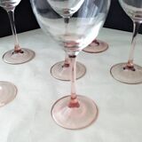 6 water glasses or large stem glasses Luminarc Model "Rose"
