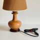 Ceramic lamp wood and vintage jute
