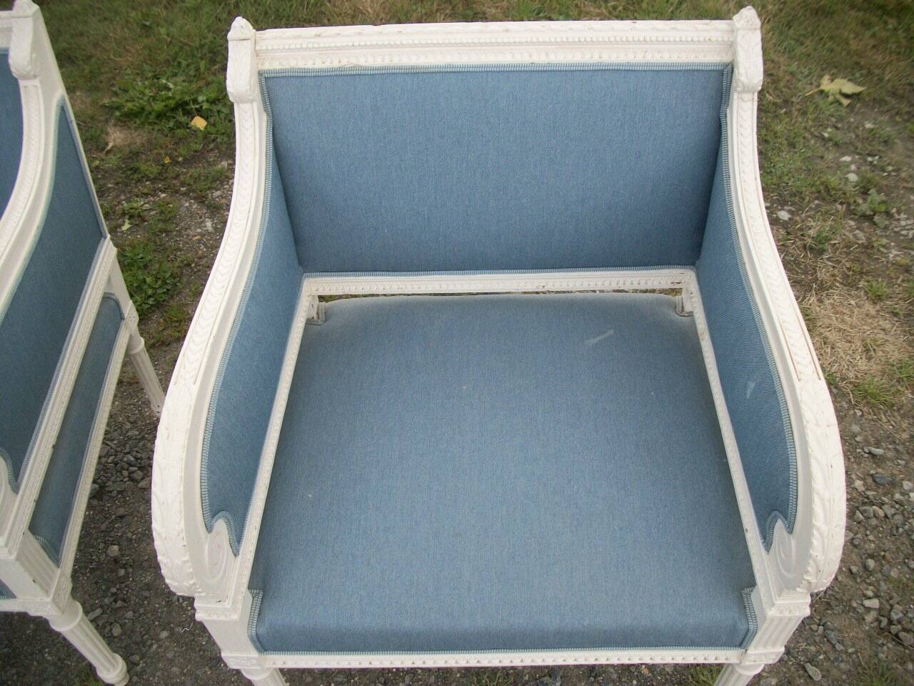 Pair of shepherdess armchairs