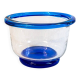 Vintage blue Murano glass vase by Vistosi, Italy, 1970s