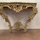 Carved console Louis XV style painted and gilded wood XX century