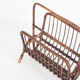 Vintage rattan magazine holder, France 1960