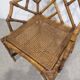 Vintage rattan and bamboo armchair