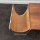 Vintage side table / newspaper holder in leather, chrome-plated steel rosewood, ca 1970