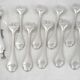 Christofle Pompadour, 12 oyster forks, silver-plated, perfect condition.