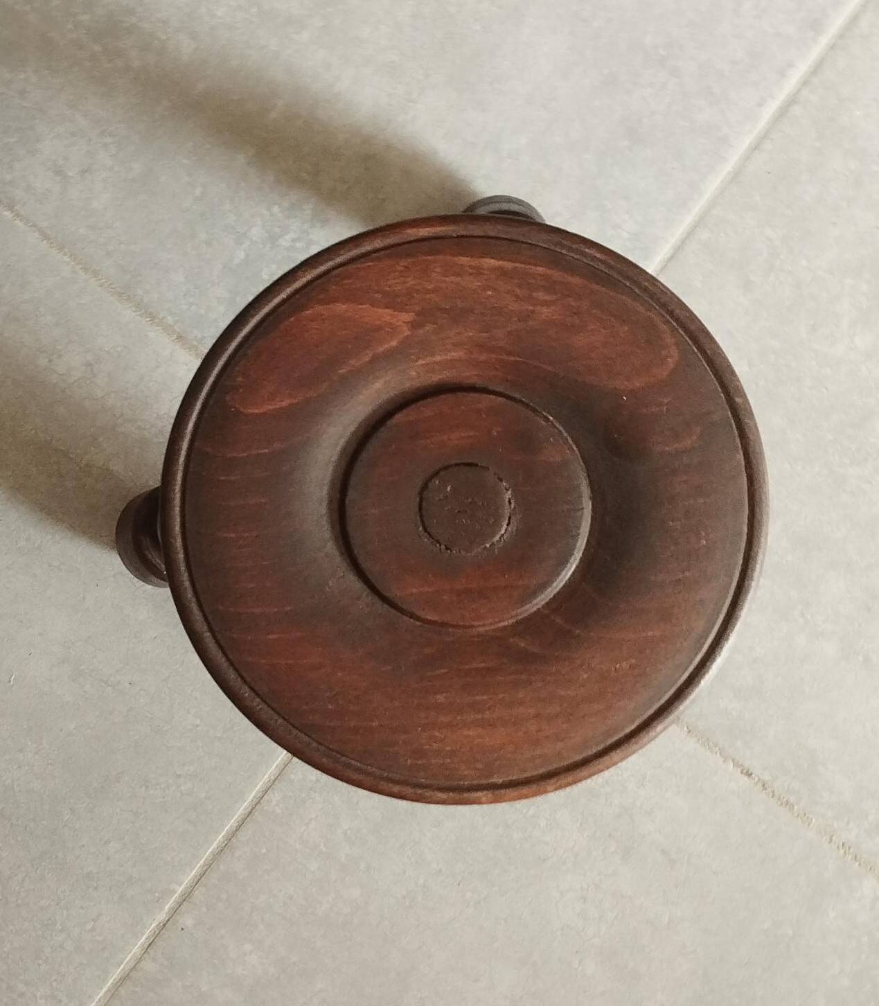 Tabouret tripode vintage, Art Populaire