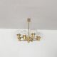 Mid Century Modern brass chandelier by Kaiser Leuchten