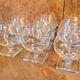 Eight vintage vintage crystal glasses