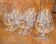 Huit verres vintage anciens en cristal
