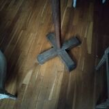 19th century oak coat rack on stand