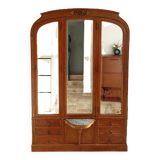 Art Nouveau Art Deco beech cabinet