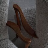 Viggo Boesen, Lounge Chair in Oak and Sheepskin Shearling, Modern Danish, 1950s