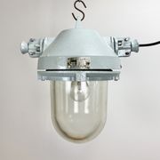 Lampe industrielle grise antidéflagrante, années 1970