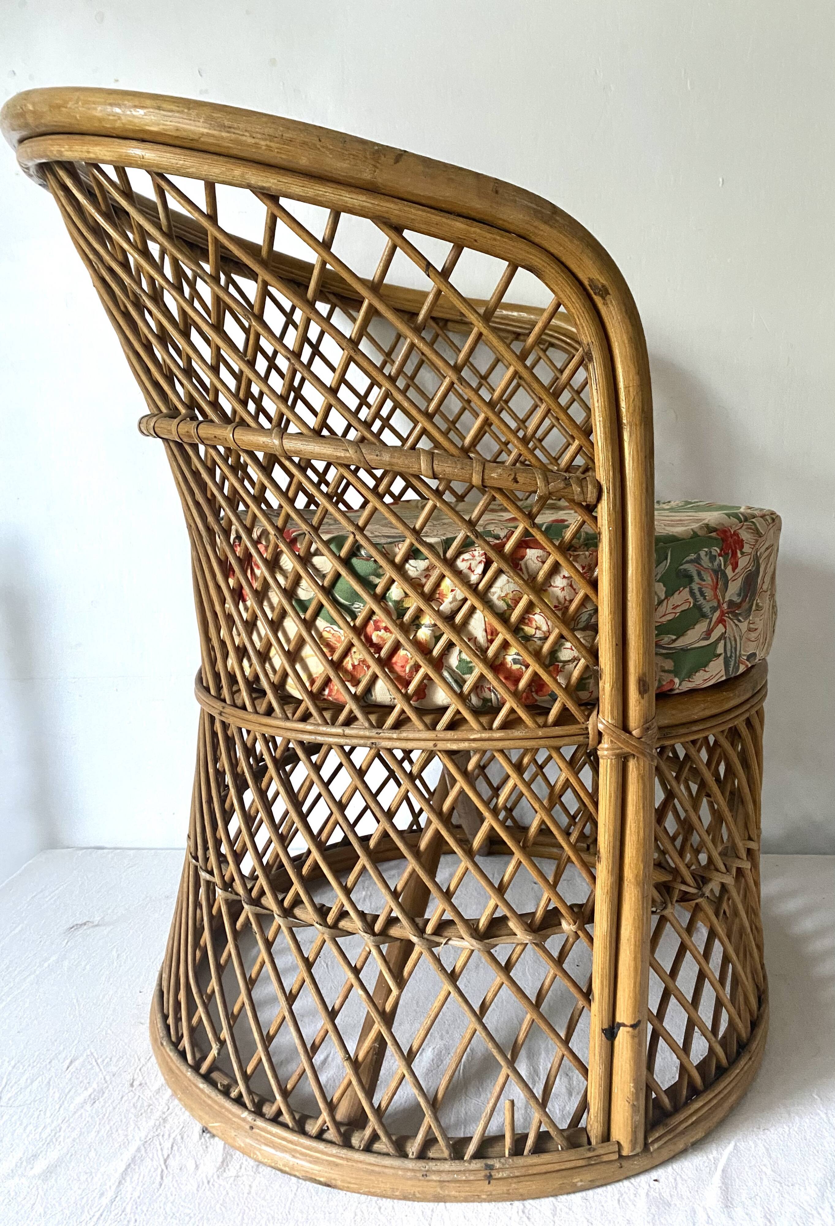 Vintage rattan armchair