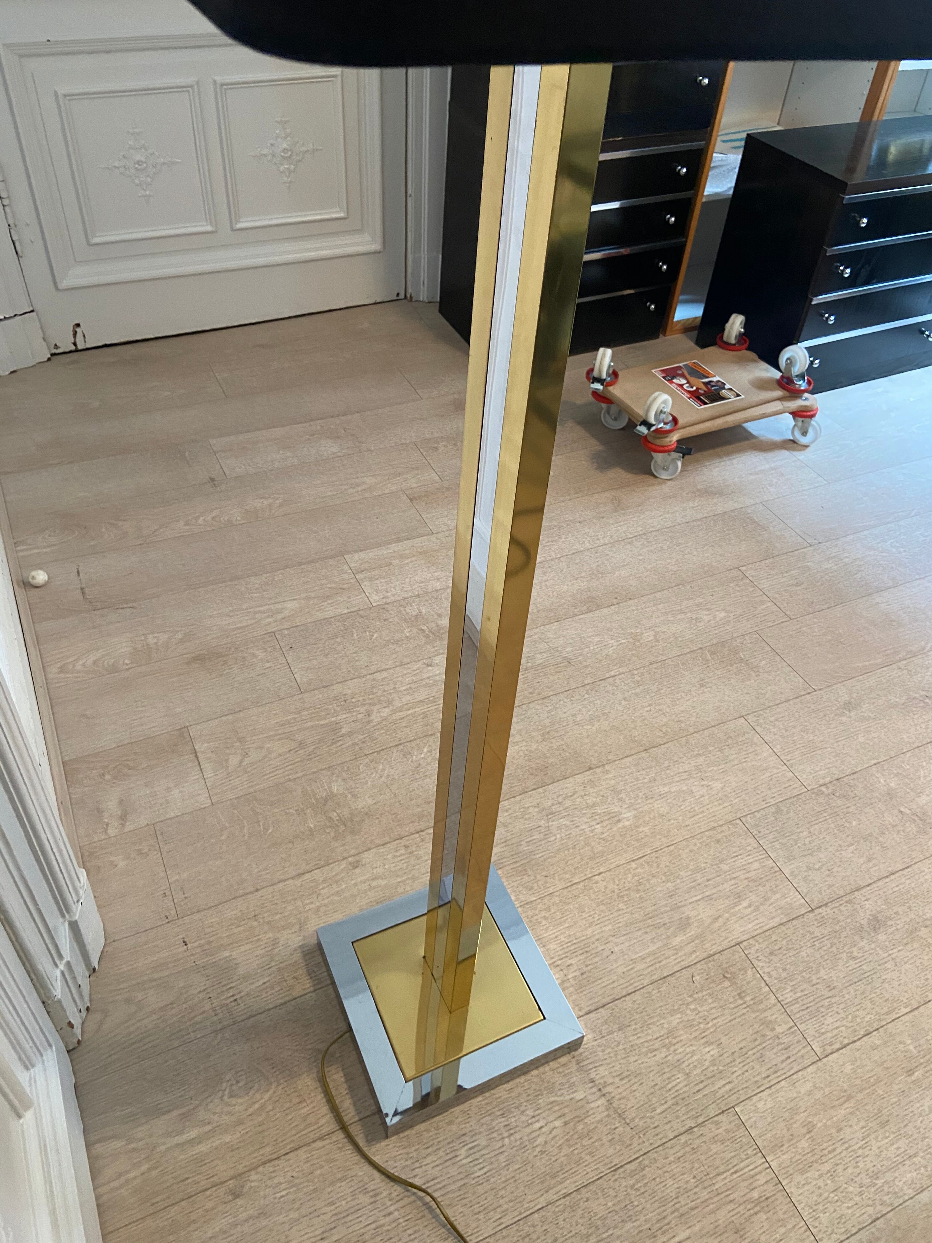 Chrome and gold lamp, Italy, 1970