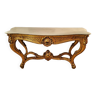 Console Napoléon III en bois doré et marbre