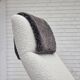 1970s, Scandinavian design, high-backed rocking chair, reupholstered.