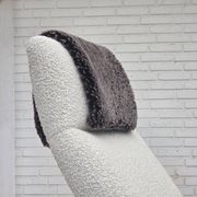 1970s, Scandinavian design, high-backed rocking chair, reupholstered.