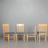 Chairs (4) vintage beech