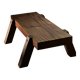Brutalist mahogany coffee table