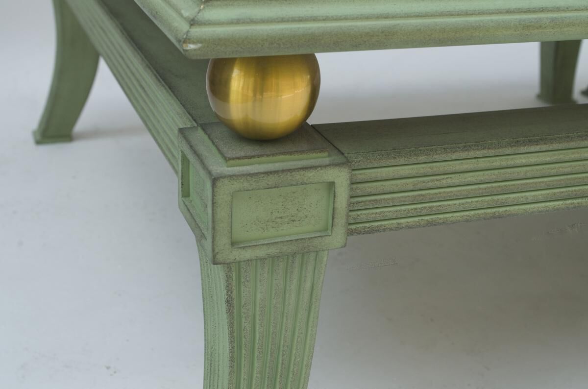 Pair of low tables square Etruscan style bronze skated to the antique circa 1970'