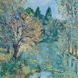 "River Bouzanne at the Christian bridge" by H Jonas