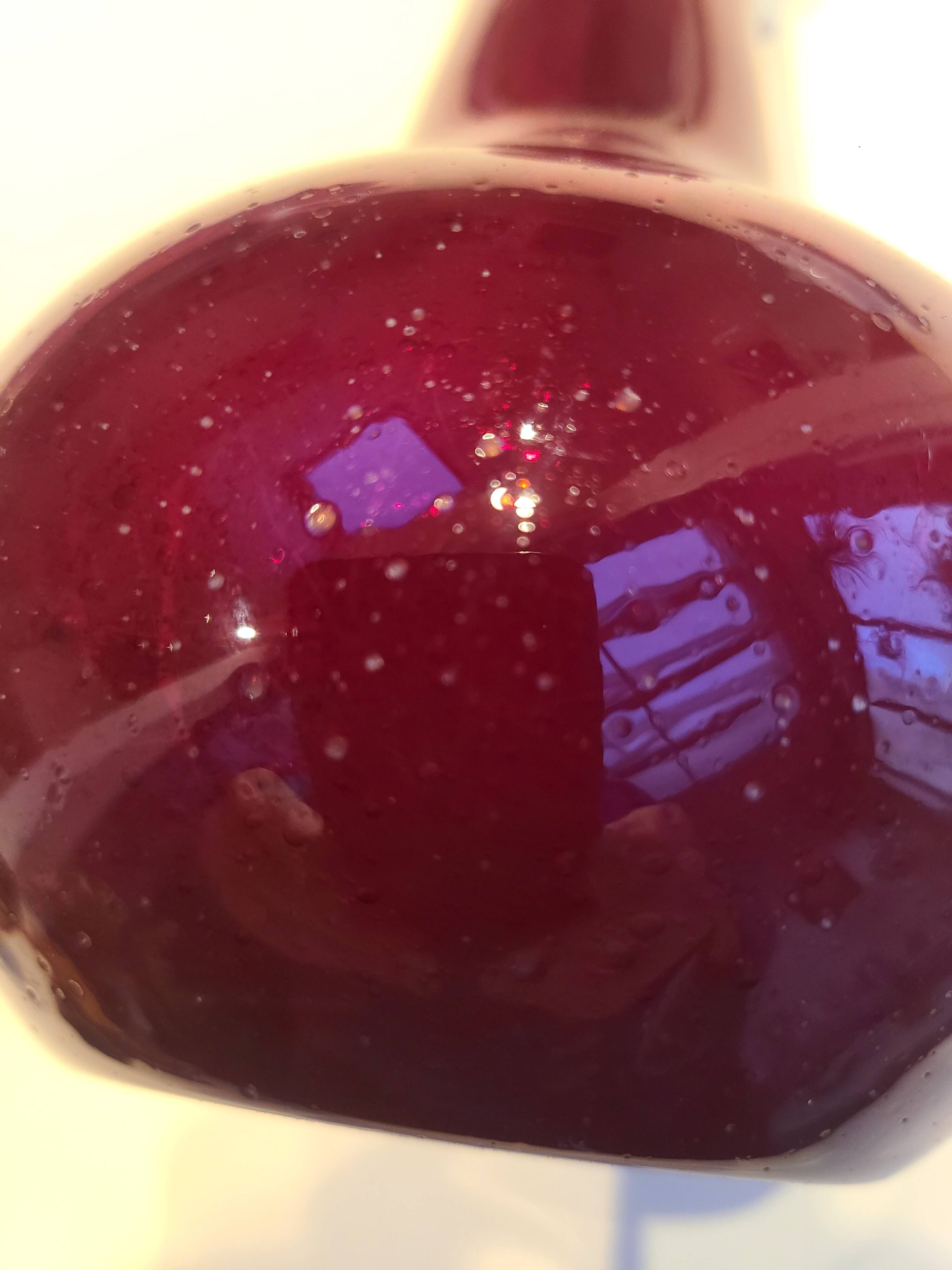 Antique mouth-blown glass vase