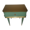 Mint green and gold vintage nightstand